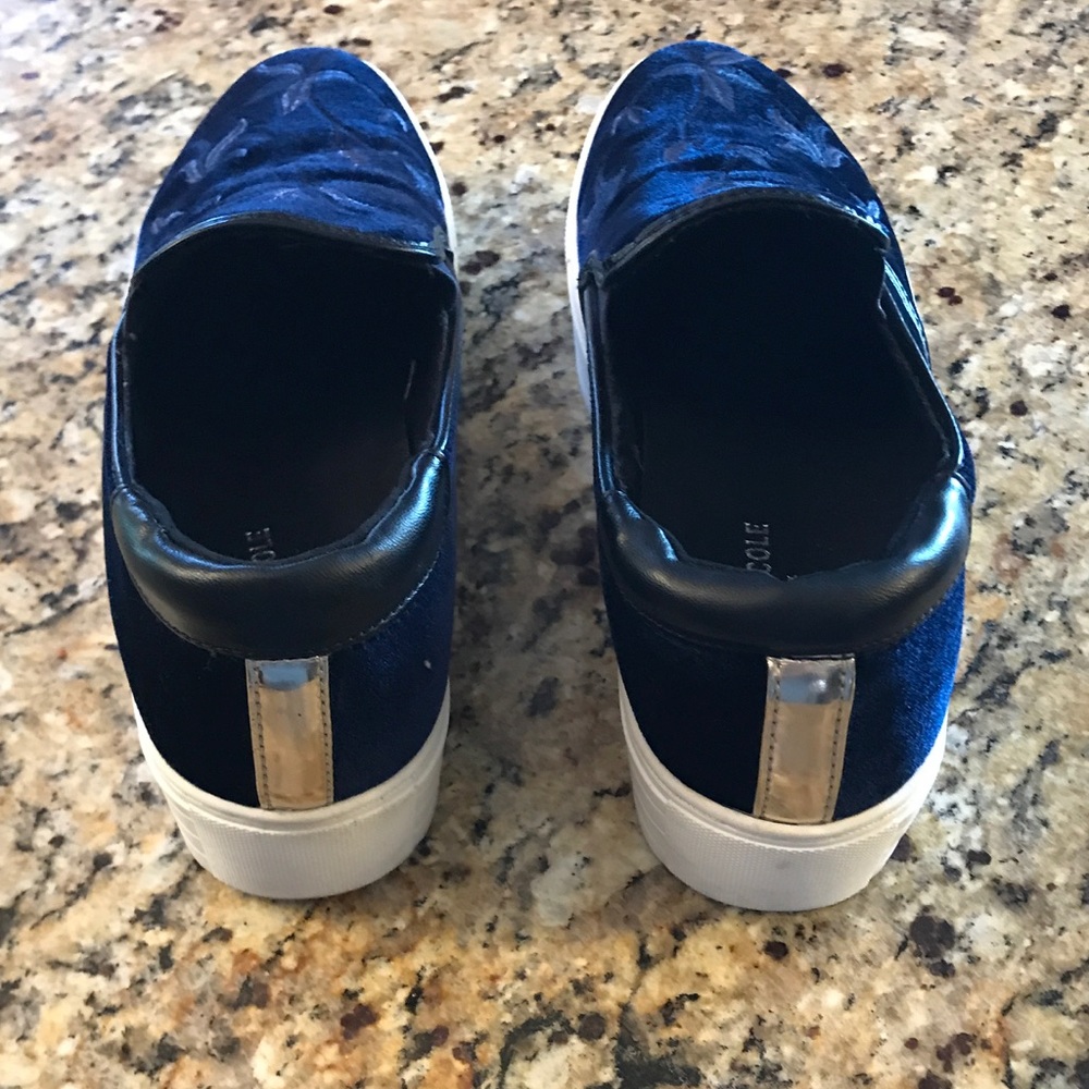 Kenneth Cole Alesy Platform Blue Velour - Picture 5 of 7